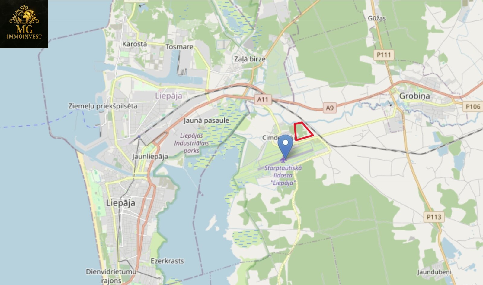 Drei Grundstücke in Liepāja vor dem Flughafen. Drei Grundstücke in Liepāja vor dem Flughafen.
